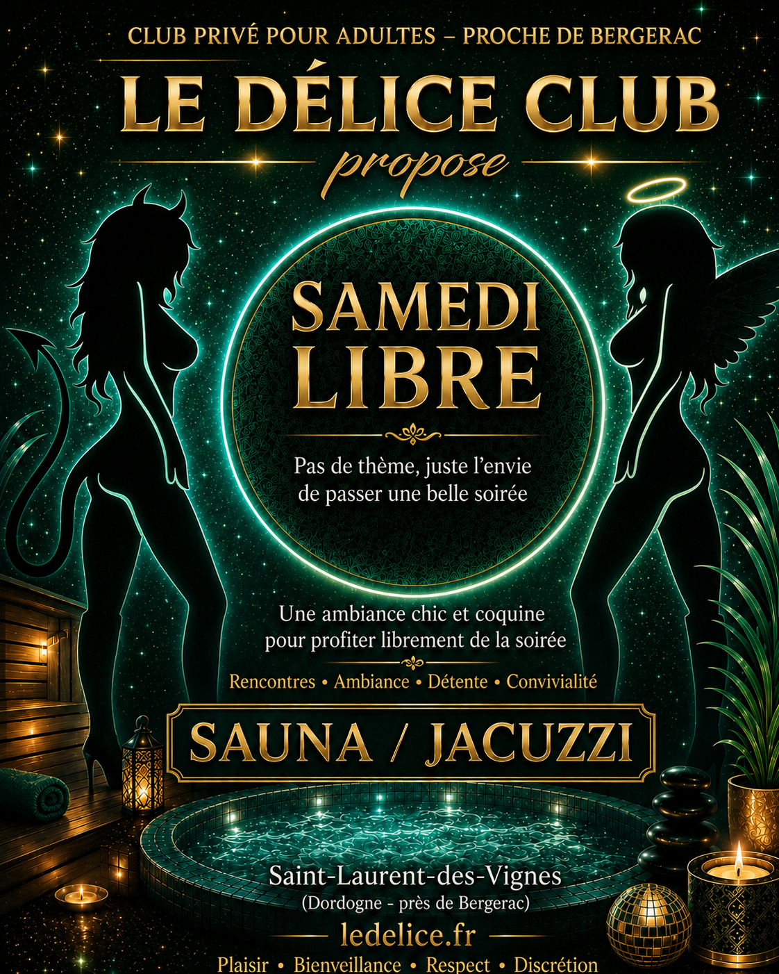 Samedi le Délice Club propose Soirée sans Thème
