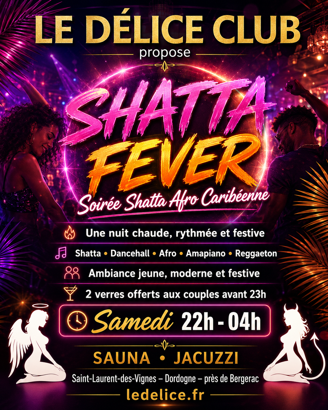 Soirée Shatta, dancehall, afro, amapiano et reggaeton. 3 Soirée Shatta, dancehall, afro, amapiano et reggaeton.