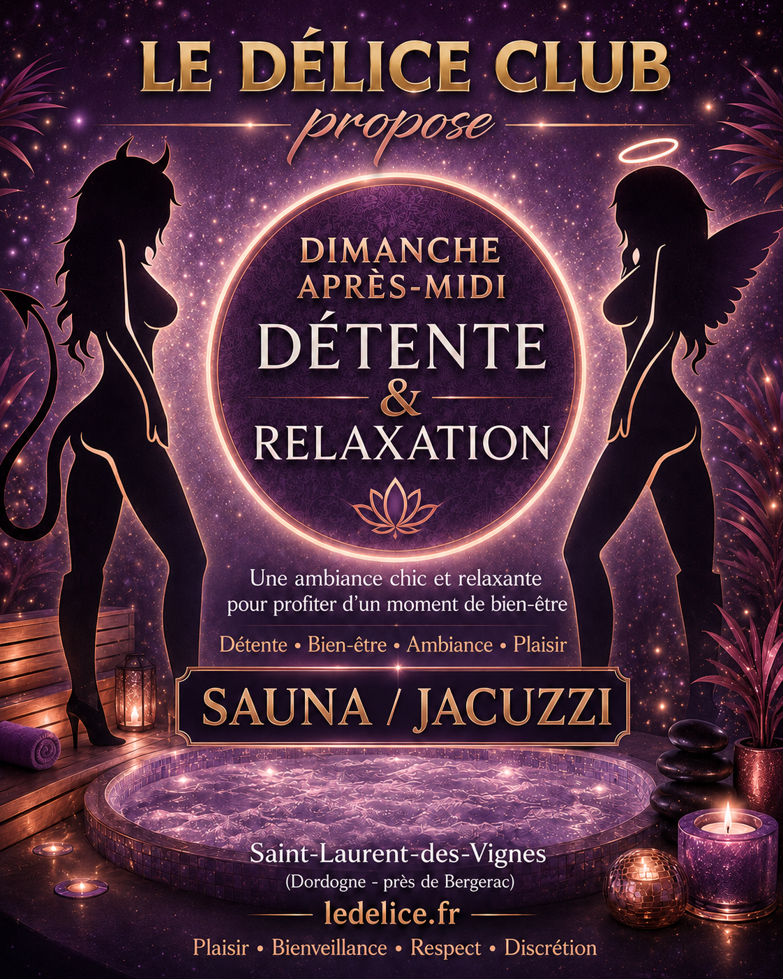 Le Delice club propose Dimanche Relaxation 🌿